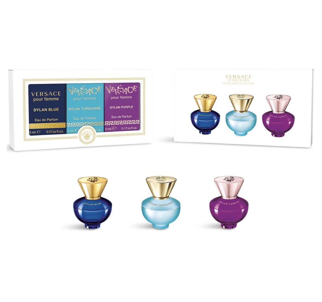 Versace Women's Trio Miniature Collection 3 x 5ml (Contains Dylan Purple EDP,...