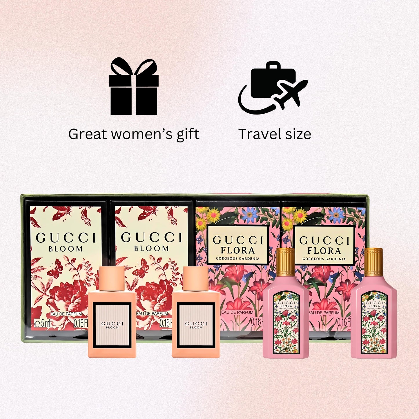 Gucci Perfumes for Women - 4 Pcs. Women's Fragrances Gift Set for Women - 2X ...