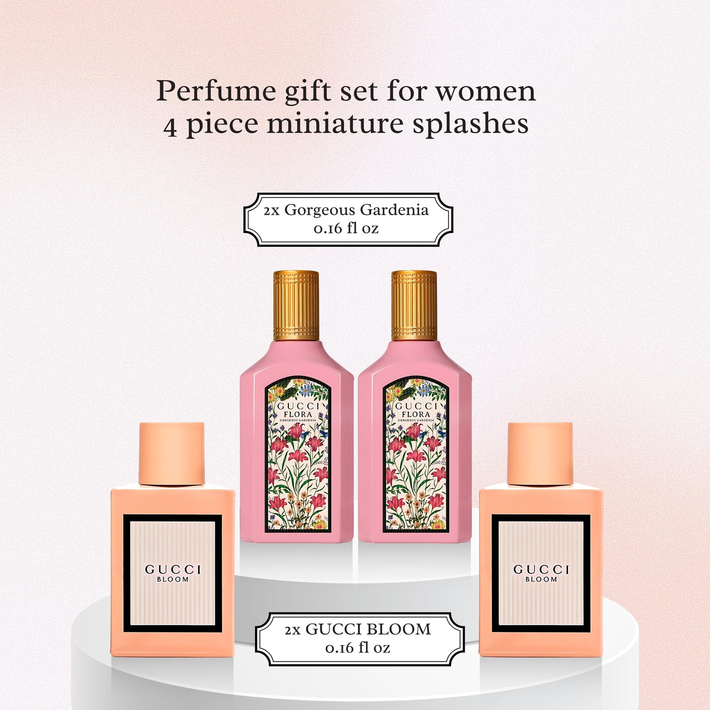 Gucci Perfumes for Women - 4 Pcs. Women's Fragrances Gift Set for Women - 2X ...